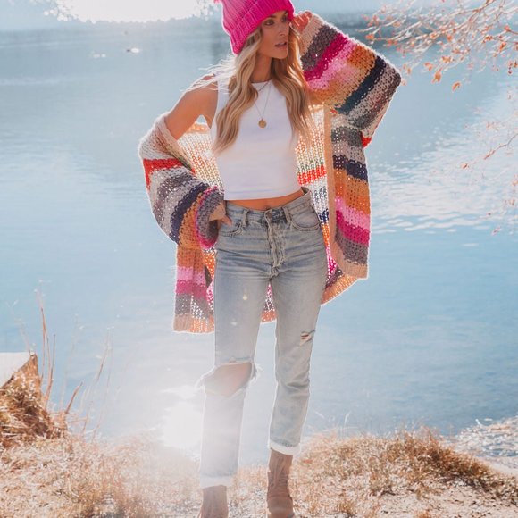 OH HAPPY DAY POCKETED KNIT CARDIGAN - Picture 8 of 8